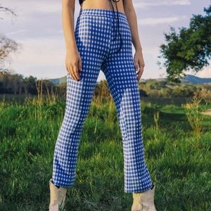 UO Casey Kick Flare Patterned Pant